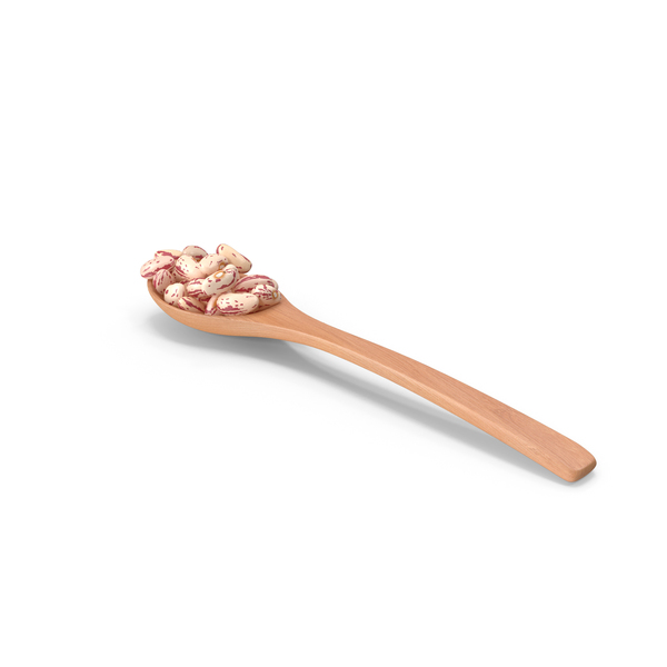 Soybeans: Roman Bean In a Wooden Spoon PNG & PSD Images