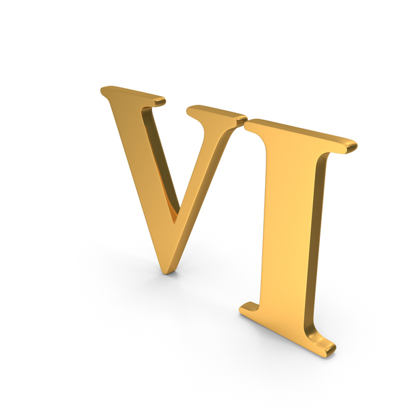 Symbols: Roman Numerical Number Icon Gold PNG & PSD Images