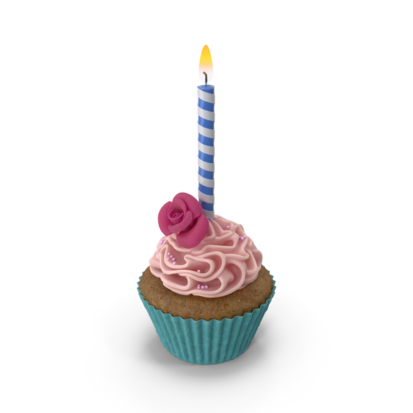Rose Cupcake And Candle PNG & PSD Images Rose Cupcake And Candle PNG & PSD Images