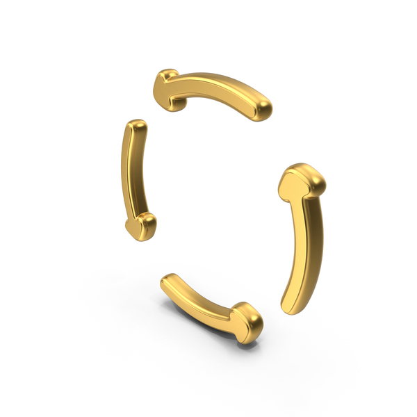 Symbols: Rotating Arrows Gold Symbol PNG & PSD Images Symbols: Rotating Arrows Gold Symbol PNG & PSD Images