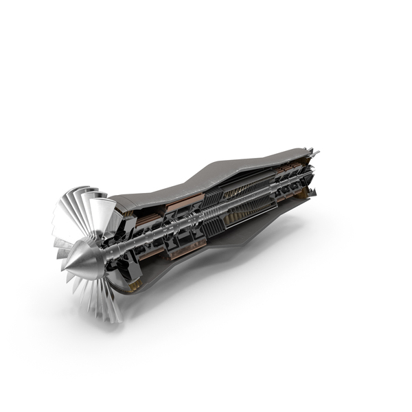Rotor and Shaft Jet Engine Turbine In Cutaway PNG & PSD Images Rotor and Shaft Jet Engine Turbine In Cutaway PNG & PSD Images
