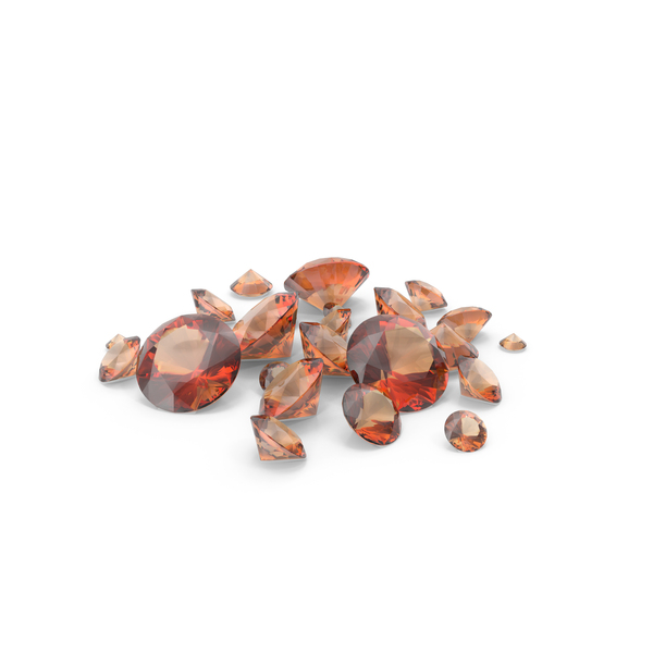 Gems: Round Brilliant Cut Imperial Topazes PNG & PSD Images