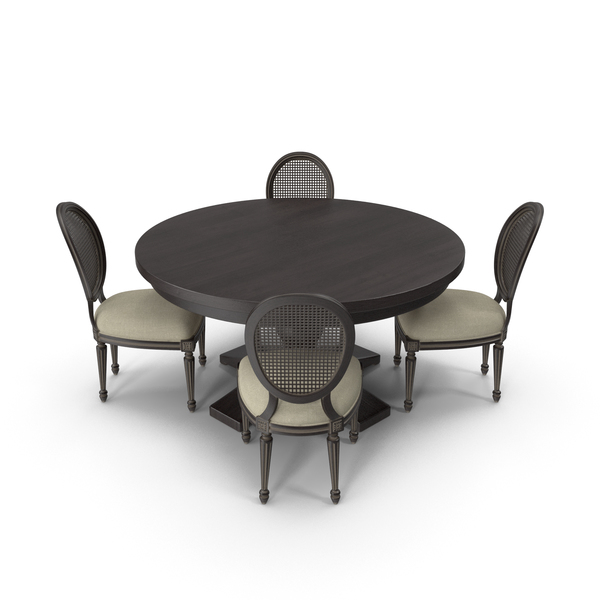 Room: Round Dining Table Set for 4 Persons PNG & PSD Images Room: Round Dining Table Set for 4 Persons PNG & PSD Images