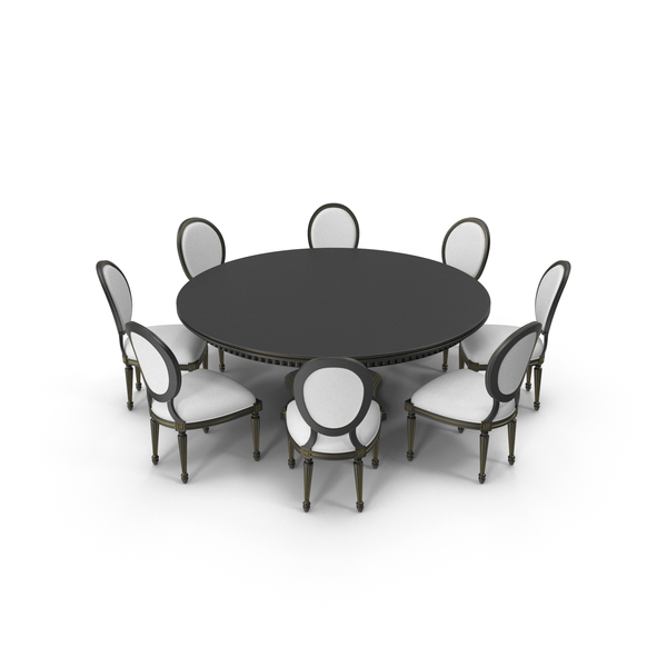 Round Dining Table Set for 8 Persons PNG & PSD Images Round Dining Table Set for 8 Persons PNG & PSD Images