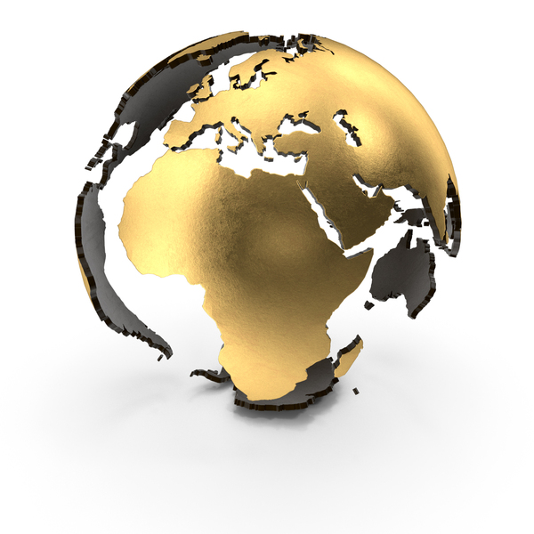 Round Gold Earth Continents Symbol PNG Images & PSDs for Download ...