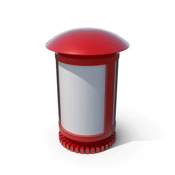 Street: Round Red Blank Advertising Billboard PNG & PSD Images