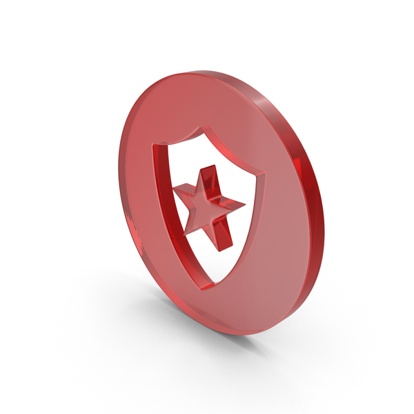 Symbols: Round Red Glass Shield With Star Icon PNG & PSD Images Symbols: Round Red Glass Shield With Star Icon PNG & PSD Images