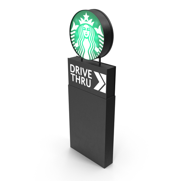 Sign: Round Starbucks Drive Thru Signage Light On PNG & PSD Images Sign: Round Starbucks Drive Thru Signage Light On PNG & PSD Images