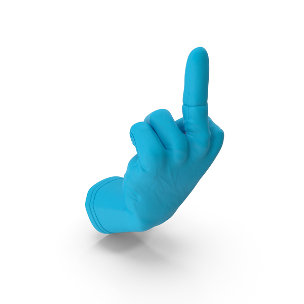 Gloves: Rubber Glove Giving the finger PNG & PSD Images