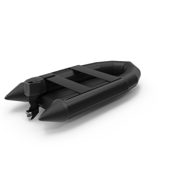 Outboard: Rubber Motor Boat Black PNG & PSD Images
