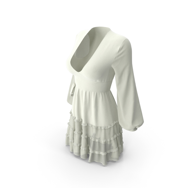 Ruffled Yellow Summer Dress PNG & PSD Images Ruffled Yellow Summer Dress PNG & PSD Images