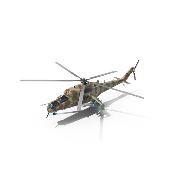 Russian Attack Helicopter Mil Mi-24B Hind PNG & PSD Images