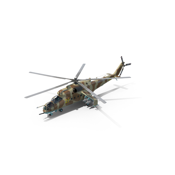 Russian Attack Helicopter Mil Mi-24B Hind PNG & PSD Images