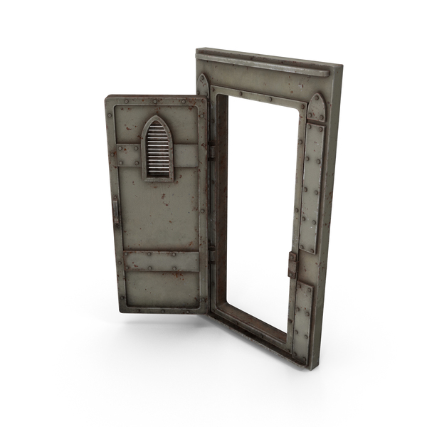 Rusted Metal Bunker Door Open PNG & PSD Images