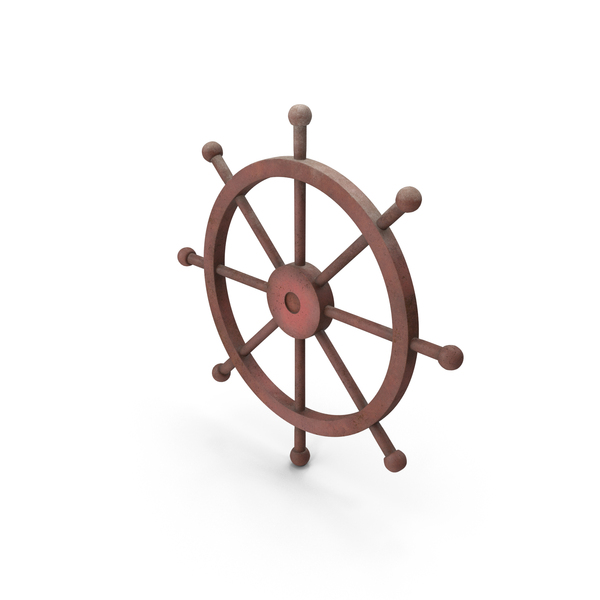 Vessel: Rusty Painted Steering Wheel PNG & PSD Images