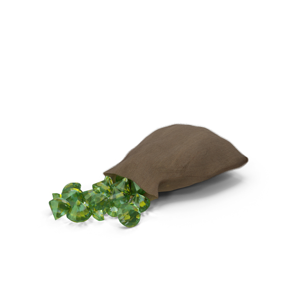 Sack with Large Emerald Gems PNG & PSD Images Sack with Large Emerald Gems PNG & PSD Images