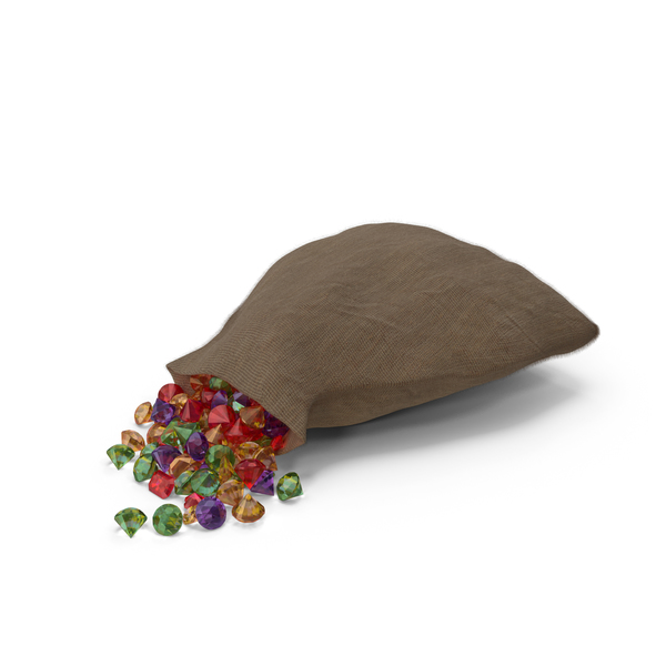 Sack with Mixed Gems PNG & PSD Images Sack with Mixed Gems PNG & PSD Images