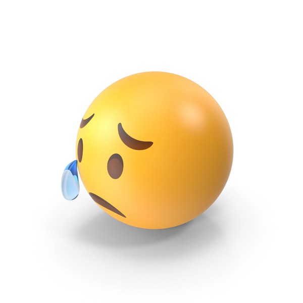 Facial Expression: Sad But Relieved Face Emoji PNG & PSD Images