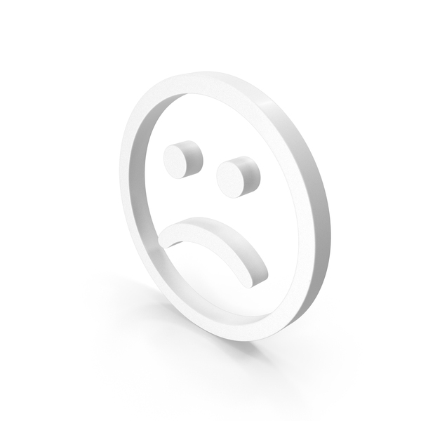 Symbols: Sad Face Icon White PNG & PSD Images Symbols: Sad Face Icon White PNG & PSD Images