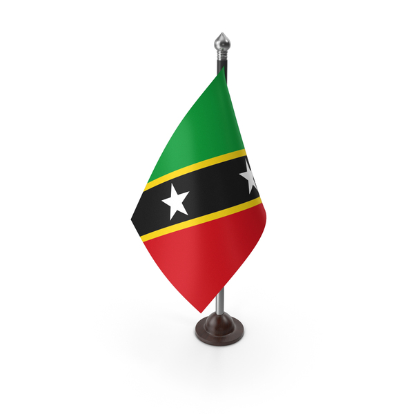 Saint Kitts and Nevis Plastic Flag Stand PNG & PSD Images