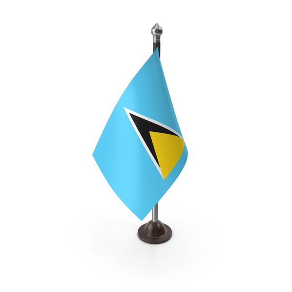 Saint Lucia Plastic Flag Stand PNG & PSD Images