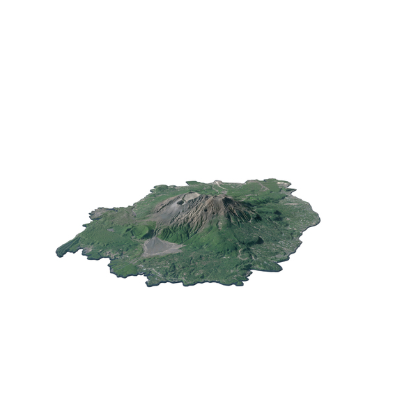 Sakurajima Volcano Island Map PNG & PSD Images