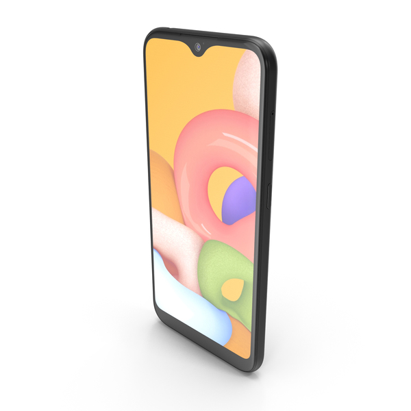 Smartphone: Samsung Galaxy A01 Black PNG & PSD Images