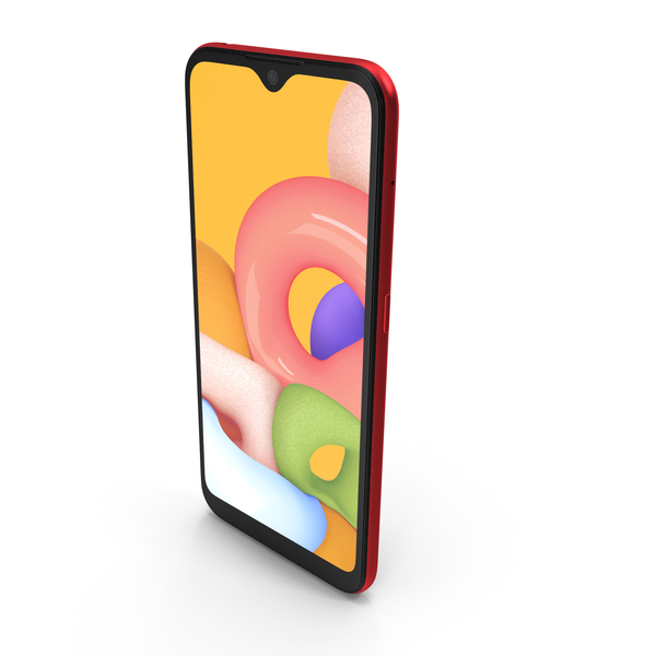 Smartphone: Samsung Galaxy A01 Red PNG & PSD Images Smartphone: Samsung Galaxy A01 Red PNG & PSD Images