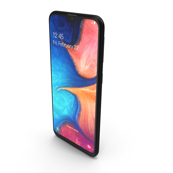 Smartphone: Samsung Galaxy A20e Black PNG & PSD Images Smartphone: Samsung Galaxy A20e Black PNG & PSD Images