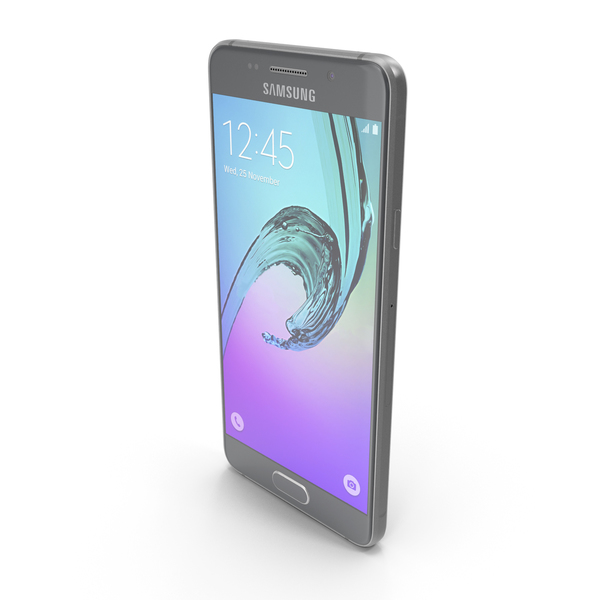 Smartphone: Samsung Galaxy A3 2016 Black PNG & PSD Images