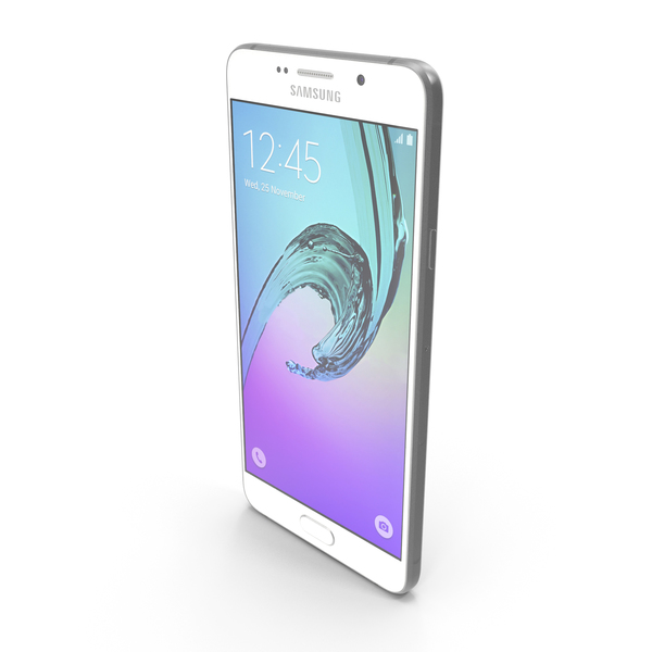Smartphone: Samsung Galaxy A7 2016 White PNG & PSD Images