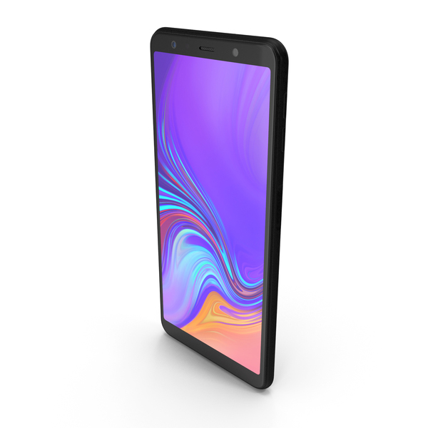 Smartphone: Samsung Galaxy A7 2018 Black PNG & PSD Images Smartphone: Samsung Galaxy A7 2018 Black PNG & PSD Images