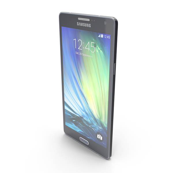 Smartphone: Samsung Galaxy A7 Midnight Black PNG & PSD Images Smartphone: Samsung Galaxy A7 Midnight Black PNG & PSD Images