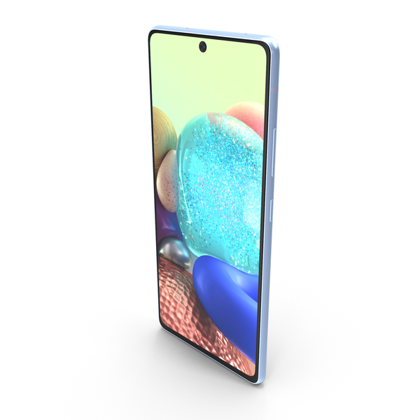 Smartphone: Samsung Galaxy A71 5G Blue PNG & PSD Images