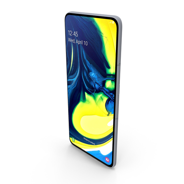 Smartphone: Samsung Galaxy A80 White PNG & PSD Images