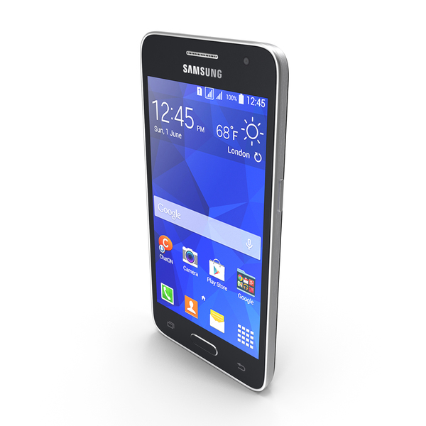 Smartphone: Samsung Galaxy Core 2 Black And White PNG & PSD Images