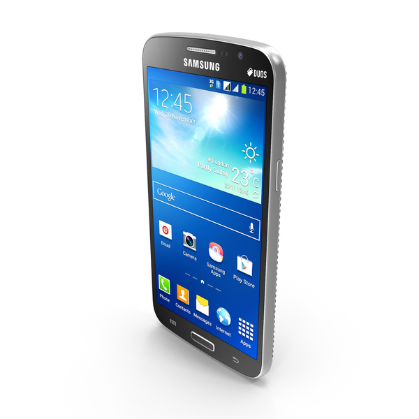 Smartphone: Samsung Galaxy Grand 2 Black PNG & PSD Images