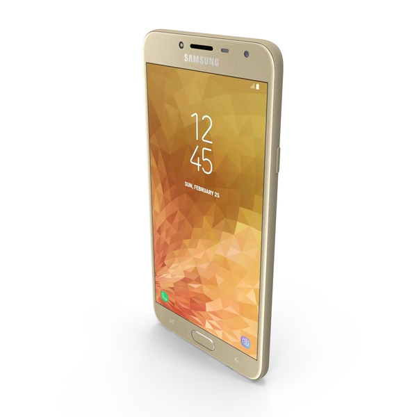 Smartphone: Samsung Galaxy J4 2018 Gold PNG & PSD Images