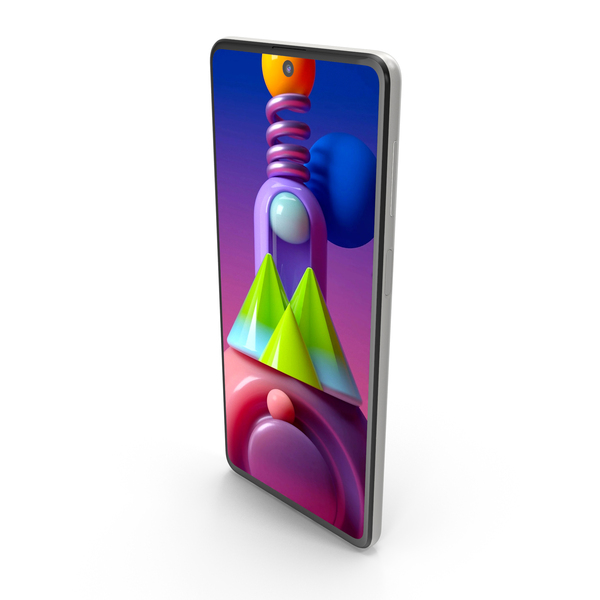 Smartphone: Samsung Galaxy M51 White PNG & PSD Images Smartphone: Samsung Galaxy M51 White PNG & PSD Images