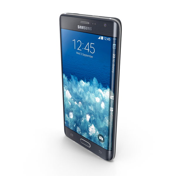 Smartphone: Samsung Galaxy Note Edge Black PNG & PSD Images