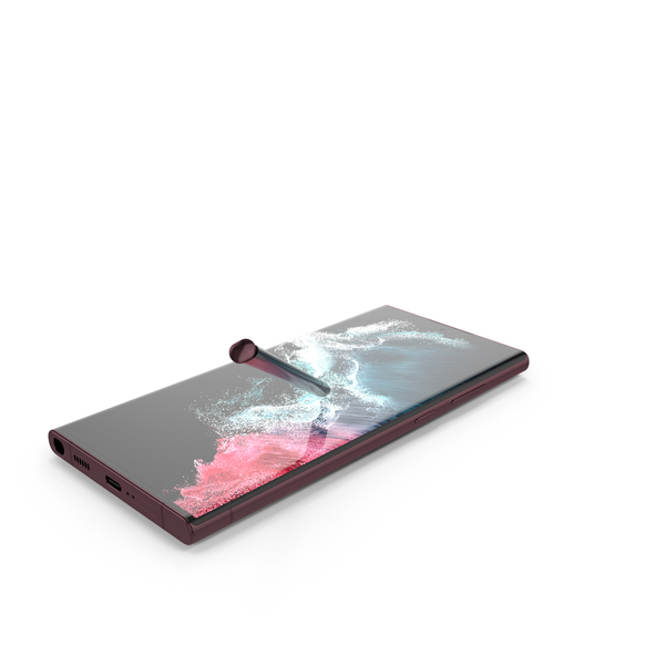 Phone: Samsung Galaxy S22 Ultra Burgundy PNG & PSD Images Phone: Samsung Galaxy S22 Ultra Burgundy PNG & PSD Images