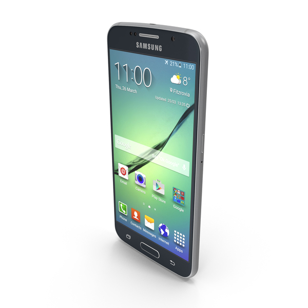 Smartphone: Samsung Galaxy S6 Black PNG & PSD Images Smartphone: Samsung Galaxy S6 Black PNG & PSD Images