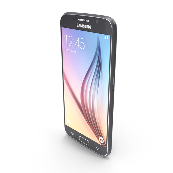 Smartphone: Samsung Galaxy S6 Black PNG & PSD Images Smartphone: Samsung Galaxy S6 Black PNG & PSD Images