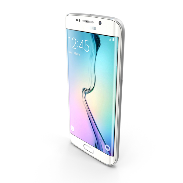 Smartphone: Samsung Galaxy S6 Edge White Pearl PNG & PSD Images