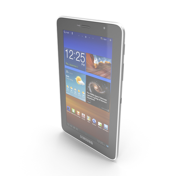 Tablet Computer: Samsung Galaxy Tab 7.0 Plus White PNG & PSD Images