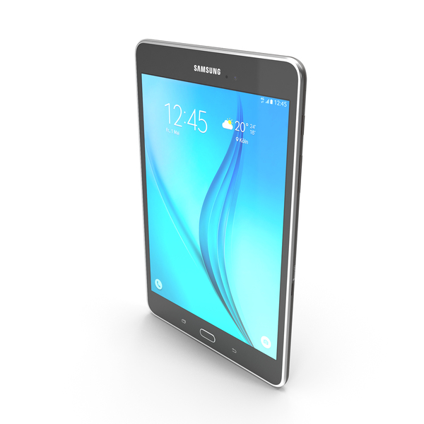 Tablet Computer: Samsung Galaxy Tab A 8.0 Smoky Titanium PNG & PSD Images Tablet Computer: Samsung Galaxy Tab A 8.0 Smoky Titanium PNG & PSD Images