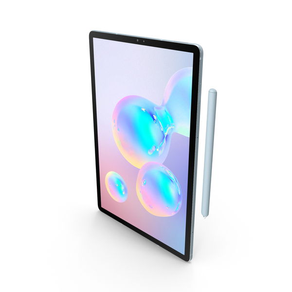 Tablet Computer: Samsung Galaxy Tab S6 With S Pen Cloud Blue PNG & PSD Images Tablet Computer: Samsung Galaxy Tab S6 With S Pen Cloud Blue PNG & PSD Images