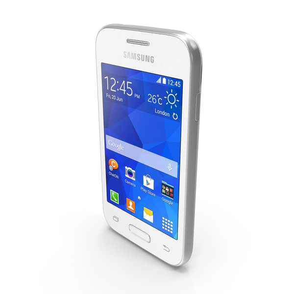Smartphone: Samsung Galaxy Young 2 White PNG & PSD Images