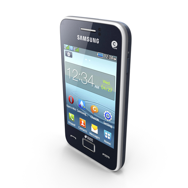 Smartphone: Samsung Rex 80 S5222R Blue PNG & PSD Images Smartphone: Samsung Rex 80 S5222R Blue PNG & PSD Images