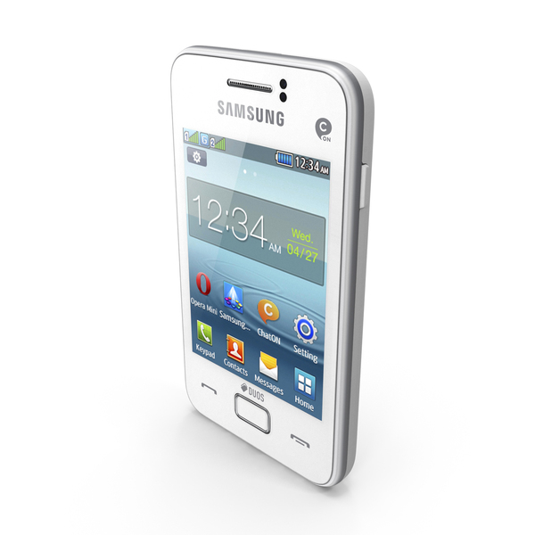Cellphone: Samsung Rex 80 S5222R White PNG & PSD Images Cellphone: Samsung Rex 80 S5222R White PNG & PSD Images